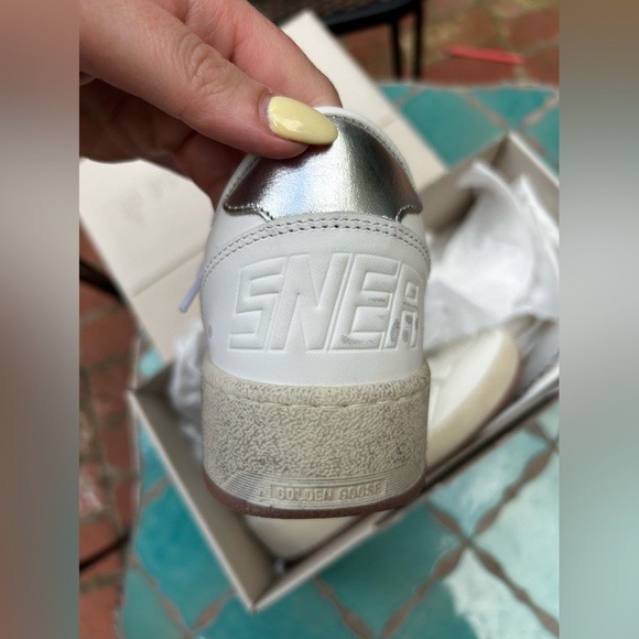 Golden Goose Ball Star with green leather star and metallic leather heel tab NWT - Picture 6 of 16